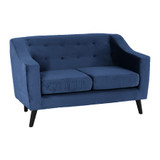 Ashley Blue Velvet 2 Seater Sofa 