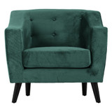 Ashley Green Velvet Button Back Armchair