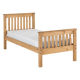 Monaco Distressed Pine High Foot End Bed Frame (3' Single)