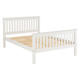 Monaco White Pine Low Foot End Bed Frame (4' Small Double)