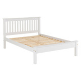 Monaco White Pine Low Foot End Bed Frame (4'6" Double)