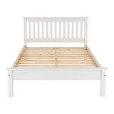 Monaco White Pine Low Foot End Bed Frame (5' King)