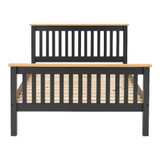 Monaco Grey and Oak Pine Low Foot End Bed Frame (5' King)