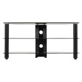 Bromley Black Glass 3 Tier TV Stand	