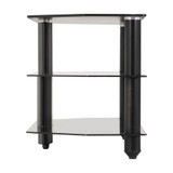 Bromley Black Glass 3 Tier TV Stand