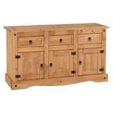 Corona Pine 3 Door 3 Drawer Sideboard