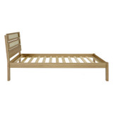 Santana Light Oak and Rattan Bed Frame (3' Single)