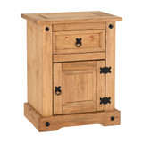 Corona Pine 1 Door 1 Drawer Bedside Table