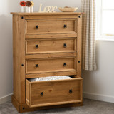 Corona Pine 4 Drawer Chest