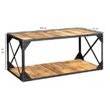 Ascot Industrial Reclaimed Wood and Metal Coffee Table