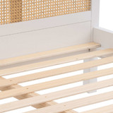 Croxley White and Rattan Bed Frame (4'6" Double)