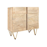 Light Gold Reclaimed Wood 2 Door 2 Drawer Sideboard