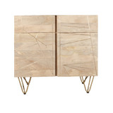 Light Gold Reclaimed Wood 2 Door 2 Drawer Sideboard