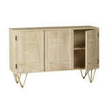 Light Gold Reclaimed Wood 3 Door Sideboard