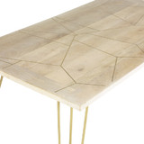 Light Gold Reclaimed Wood Dining Table