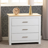 Portland White and Oak 3 Drawer Chest