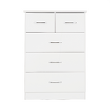 Nevada White 3+2 Drawer Chest