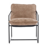 Tivoli Retro Champagne Fabric Occasional Chair