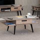 Saxton Oak and Grey 1 Drawer Coffee Table