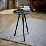 Opal Natural Black Marble Side Table