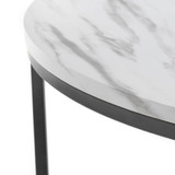 Bellini White Marble Round Nesting Coffee Table