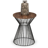 Jersey Walnut Round Wire Lamp Table 