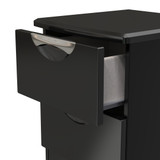 Camden Black Gloss 2 Drawer Bedside Cabinet