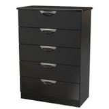 Camden Black Gloss 5 Drawer Chest