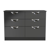 Camden Black Gloss 6 Drawer Chest