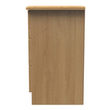 Camden Modern Oak 3 Drawer Bedside Cabinet