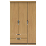 Camden Modern Oak 3 Door 2 Drawer Wardrobe