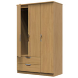 Camden Modern Oak 3 Door 2 Drawer Wardrobe