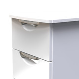 Camden White Gloss 5 Drawer Narrow Bedside Cabinet