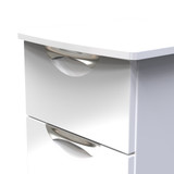Camden White Gloss 2 Drawer Bedside Cabinet