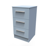 Contrast Denim Blue 3 Drawer Bedside Cabinet