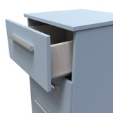 Contrast Denim Blue 2 Drawer Bedside Cabinet