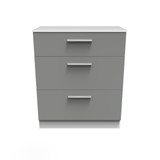 Contrast Dusk Grey and White 3 Drawer Chest 