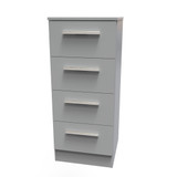 Contrast Dusk Grey 4 Drawer Bedside Cabinet