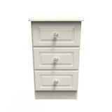 Pembroke Cream Ash 3 Drawer Bedside Cabinet
