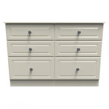 Pembroke Cream Ash 6 Drawer Midi Chest