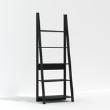 Tiva Black Ladder Bookcase