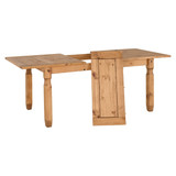Corona Distressed Waxed Pine Extending Dining Set with 6 Chair Pairs	