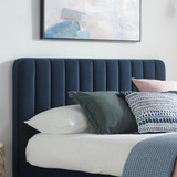 Beckett Midnight Blue Fabric Bed Frame (4'6'' Double)