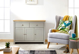 Lancaster Grey 3 Door 2 Drawer Large Sideboard