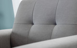 Monza Grey 3 Seater Fabric Sofa