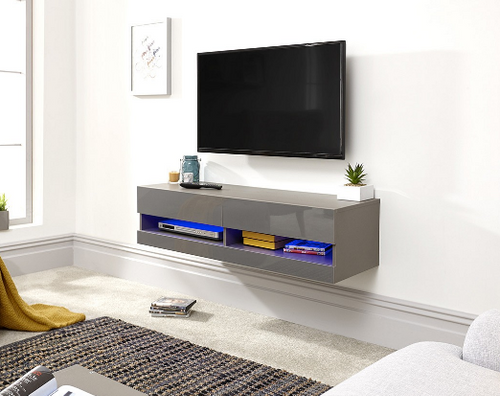 Galicia Grey Mounted TV Unit 120cm