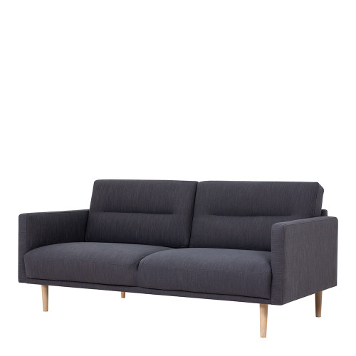 Larvik Charcoal 2 Seater Sofa with Oak Legs