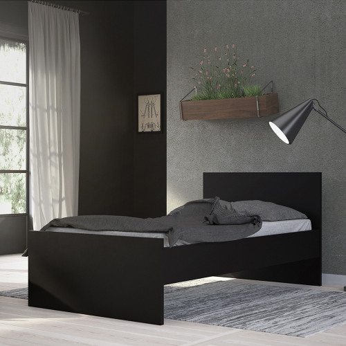 Naia Matt Black Single Bed