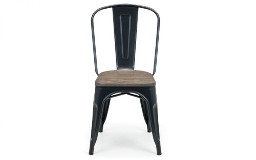 Grafton Black and Elm Industrial Pair of Dining Chairs