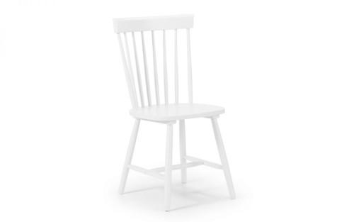 Torino Pair of White Dining Chairs